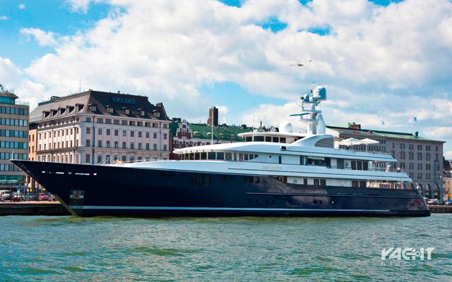 $100 million super yacht 'Archimedes' docked at Port of Pensacola